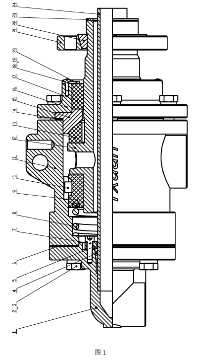 帶有內管止松結構的雙流通旋轉接頭1